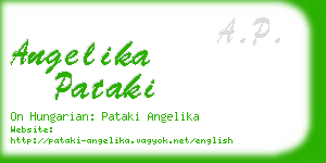 angelika pataki business card